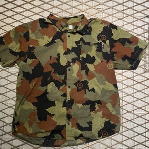 LRG camouflage print short sleeve button down